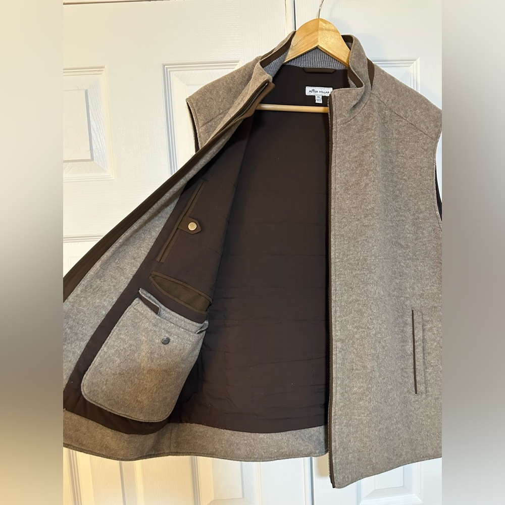 Peter Millar | Rye Colored Wool Vest | Size XL